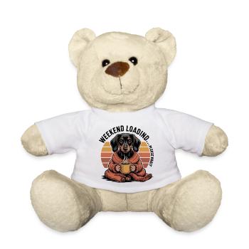 Kuscheliger Kaffeedackel - Teddy - Weiß - Vorne
