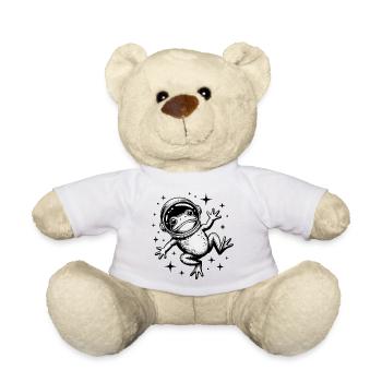 Frog in Space - Cool Astonomy Logo - Teddy Bear - white - Front