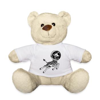 Girafe dans l'espace - Logo Cool Astonomy - Nounours - blanc - Devant