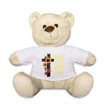 Geliebt von Jesus Christliches Kreuz - Teddy - Weiß - Vorne