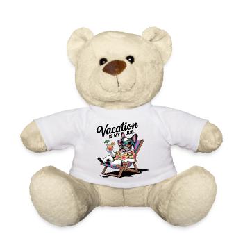 Bouledogue de vacances - Nounours - blanc - Devant