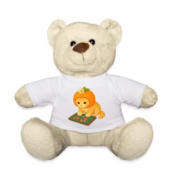 Bright Fruit Cat for Kids - Teddy Bear - white - Front