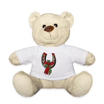Lucky Horseshoe with Bow – Oldschool Tattoo Vi - Teddy Bear - white - Front