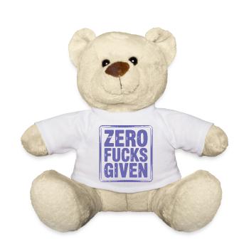 Radikale Null-Ficks mit Design - Teddy - Weiß - Vorne