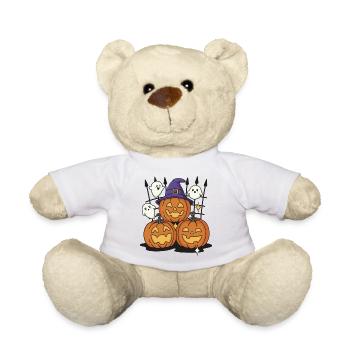 Halloween Kawaii Design Pumpkins Ghosts - Teddy Bear - white - Front