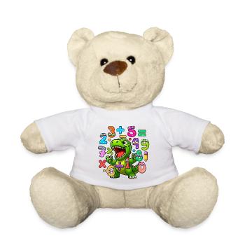 Conception mathématique ludique de dinosaures pour la journée des nombres - Nounours - blanc - Devant