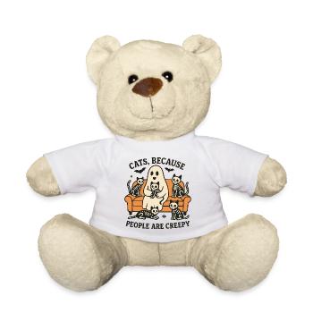 Les chats parce que les gens sont effrayants – Halloween Ghost - Nounours - blanc - Devant