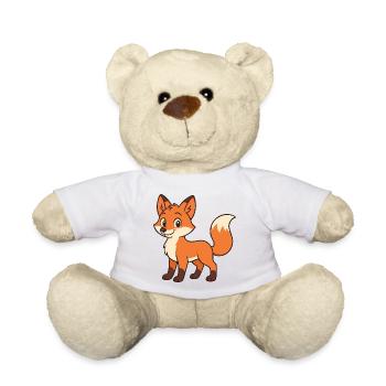Renard de dessin animé mignon pour les vêtements pour enfants - Nounours - blanc - Devant