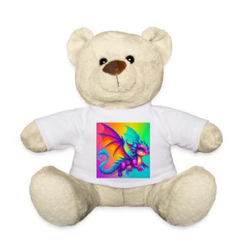 dragon - Teddy Bear - white - Front