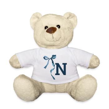 Monogramm n Geschenkidee - Teddy - Weiß - Vorne