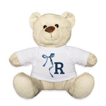 Monogramm r Geschenkidee - Teddy - Weiß - Vorne
