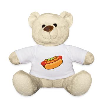 Danish Hot Dog – Rød Pølse - Teddy Bear - white - Front