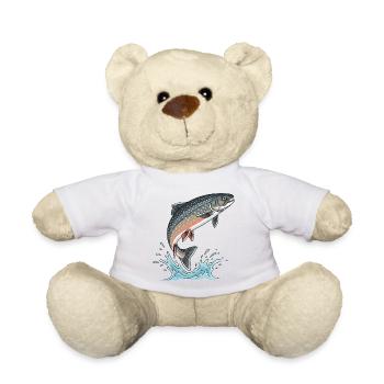 Omble chevalier Pêche à la truite Pêche à la mouche - Nounours - blanc - Devant
