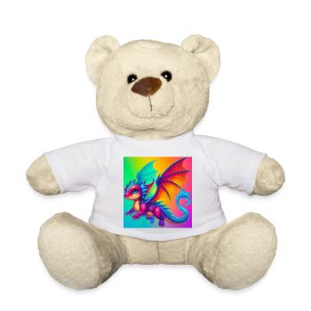 dragon - Teddy Bear - white - Front