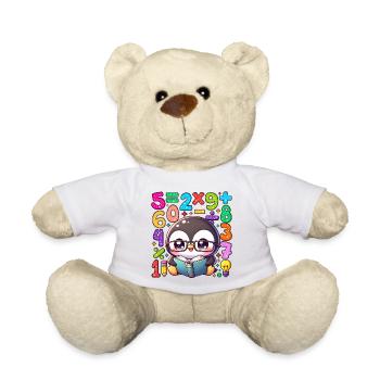 Number Day Penguin Reading Numbers - Teddy Bear - white - Front