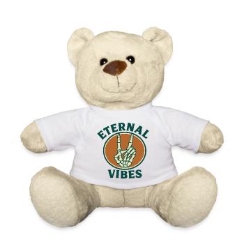 Eternal Vibes Skelett Peace Design - Teddy Bear - white - Front
