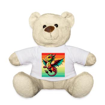 dragon - Teddy Bear - white - Front