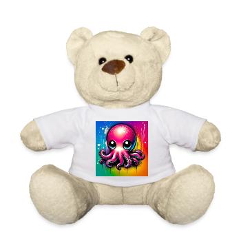 Octopus - Teddy Bear - white - Front