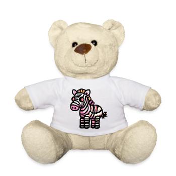 Zèbre Halloween Zombie - Nounours - blanc - Devant