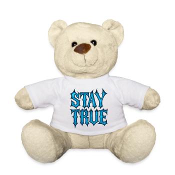 Stay True Design – Be Yourself Statement - Teddy Bear - white - Front