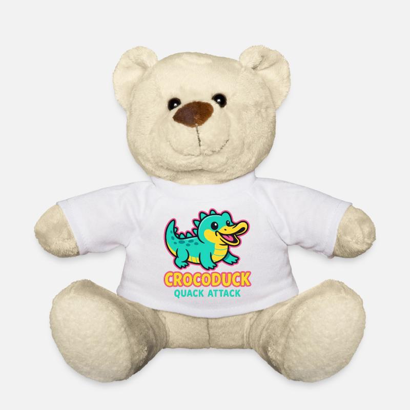 Crocoduck - Quack Attack - Teddy Bear - white