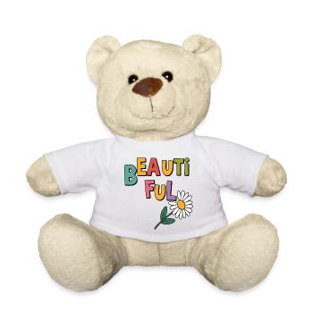 Beautiful - Teddy Bear - white - Front