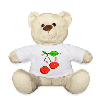 Cerises - Nounours - blanc - Devant