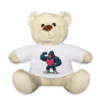 Gorilla Power Pink Tank - Teddy - Weiß - Vorne