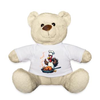 Thanksgiving Turkey Cook - Teddy Bear - white - Front