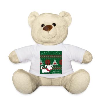Fröhliche Weihnachten - Teddy - Weiß - Vorne