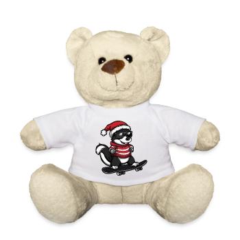 Skunk Noël drôle - Nounours - blanc - Devant