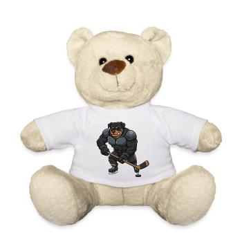 Cool Rottweiler Joueur de Hockey sur Glace Master Sport - Nounours - blanc - Devant