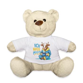 Cow Coffee Morning Grouch Funny Alps Introvert - Teddy Bear - white - Front