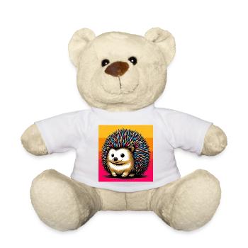 hedgehog - Teddy Bear - white - Front