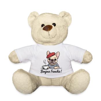 Bonjour Frenchie Französische Bulldogge - Teddy - Weiß - Vorne