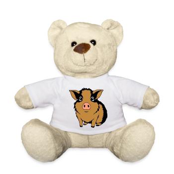 Guinea Pig T-shirt Gift - Teddy Bear - white - Front