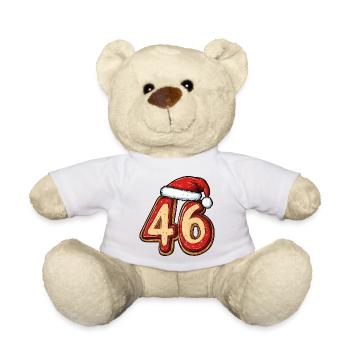 46 Number Cookie Christmas - Teddy Bear - white - Front