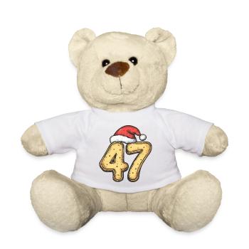 47 chiffres Cookie Noël - Nounours - blanc - Devant