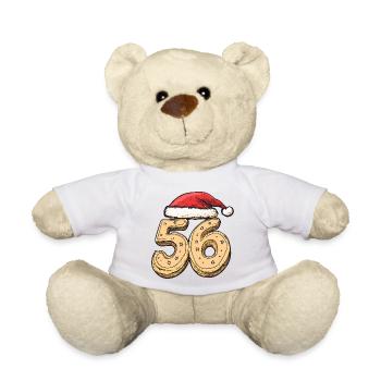 56 Number Cookie Christmas - Teddy Bear - white - Front