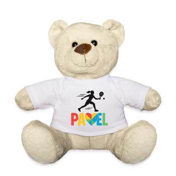 Padel Heart Colors Logo - Teddy Bear - white - Front