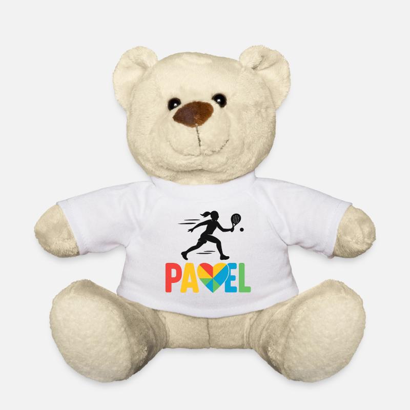 Padel Herzfarben Logo - Teddy - Weiß