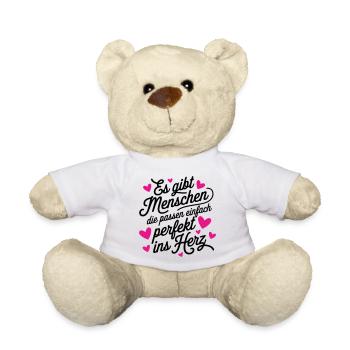 People who simply fit perfectly into the heart - Teddy Bear - white - Front