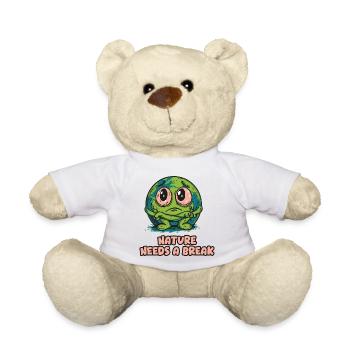 Nature Needs a Break - Planet - Teddy Bear - white - Front