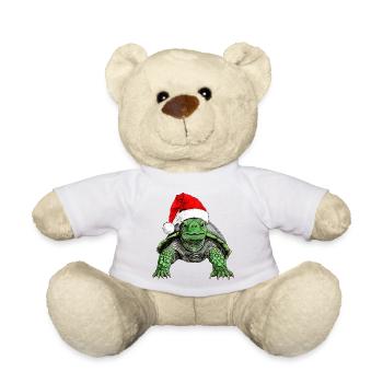 Turtles Christmas - Teddy Bear - white - Front