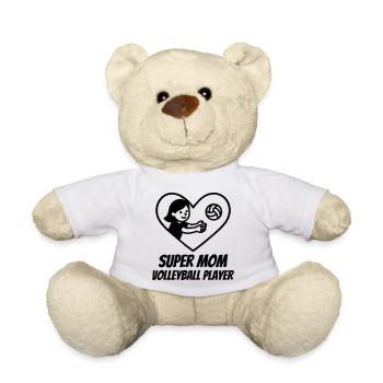 Super Mama Volleyballerin – Herz Volleyball - Teddy - Weiß - Vorne
