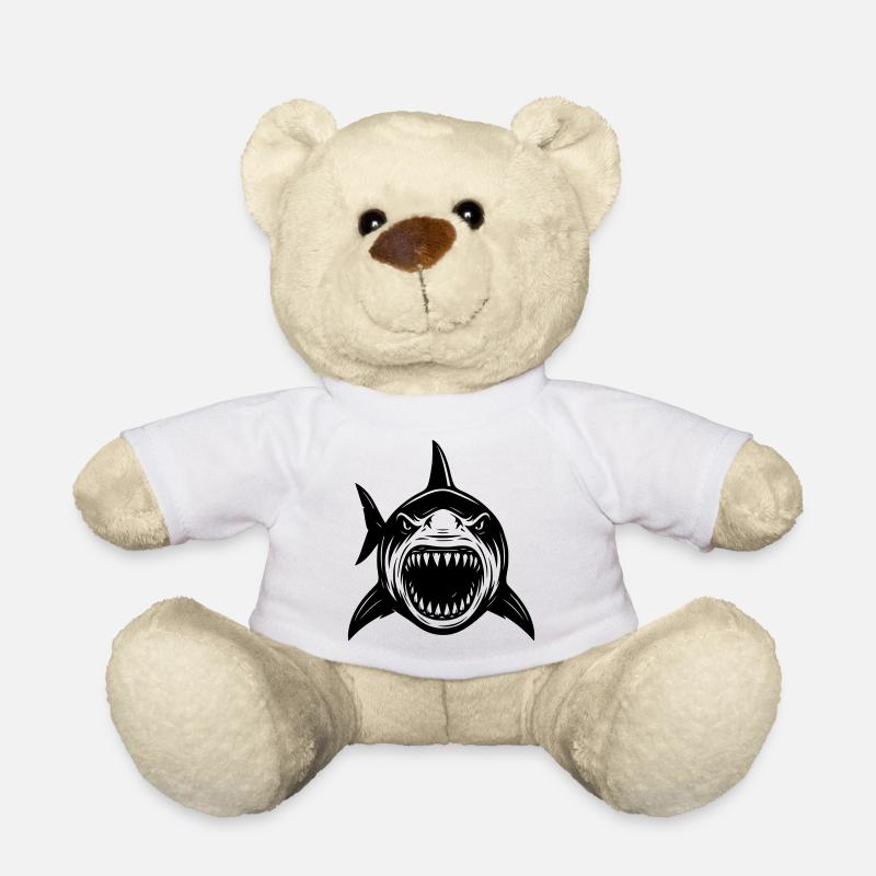 Weißer Hai Shark Attack Angriff  - Teddy - Weiß