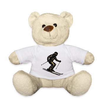 Skiing | Skier | Mountain - Teddy Bear - white - Front