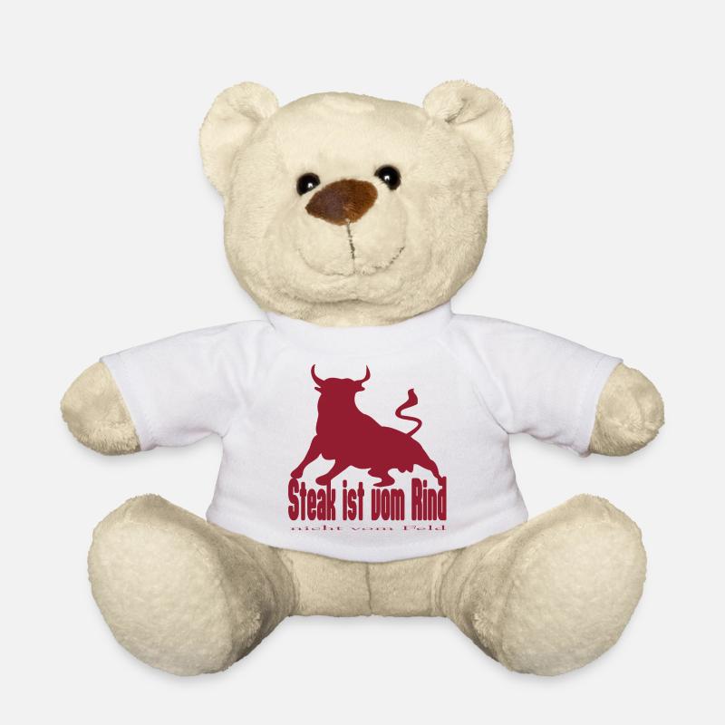 Steak ist vom Rind - King Bull Silhouette - Teddy - Weiß