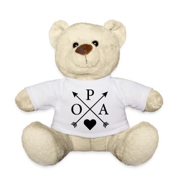 Grandpa Arrows Logo – Gift for Grandfathers - Teddy Bear - white - Front