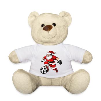 Weihnachten Fussballer - Teddy - Weiß - Vorne
